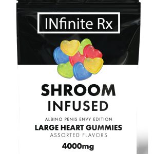 Albino Penis Envy Edition Large Heart Gummies Edibles (4000mg)